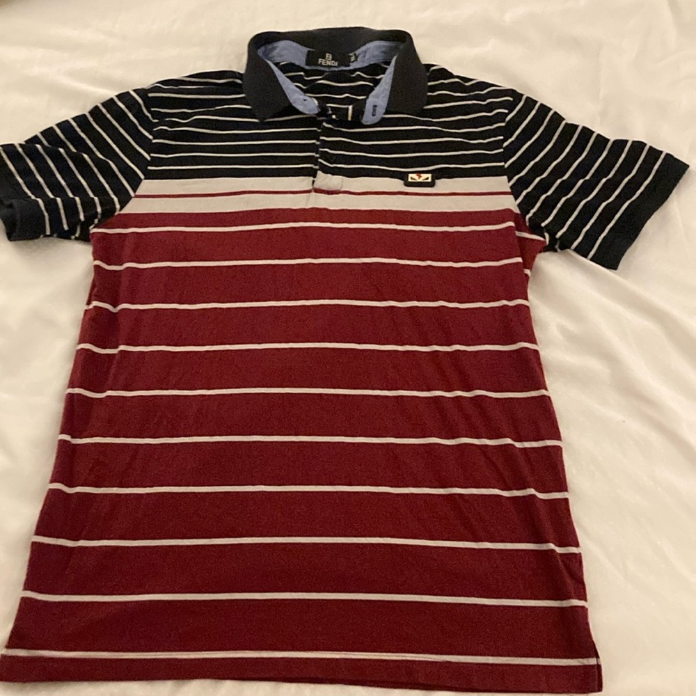 Striped Fendi Polo (Metal Monster Eye)